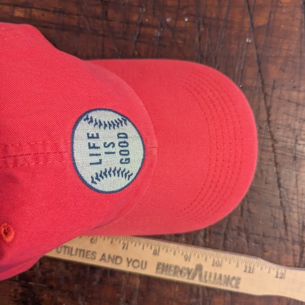 NWT Life is Good Unisex Red Baseball Cap Kids Chill M/L